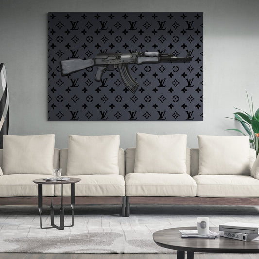 Supreme Louis Vuitton Gun Canvas Pop Culture Wall Art