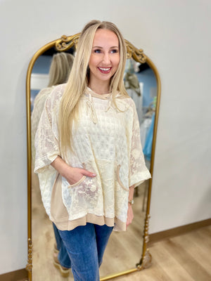 Blooming Lace Hoodie Ivory - Expectations Too