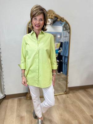 Foxcroft Madison Tunic Pistachio - Expectations Too