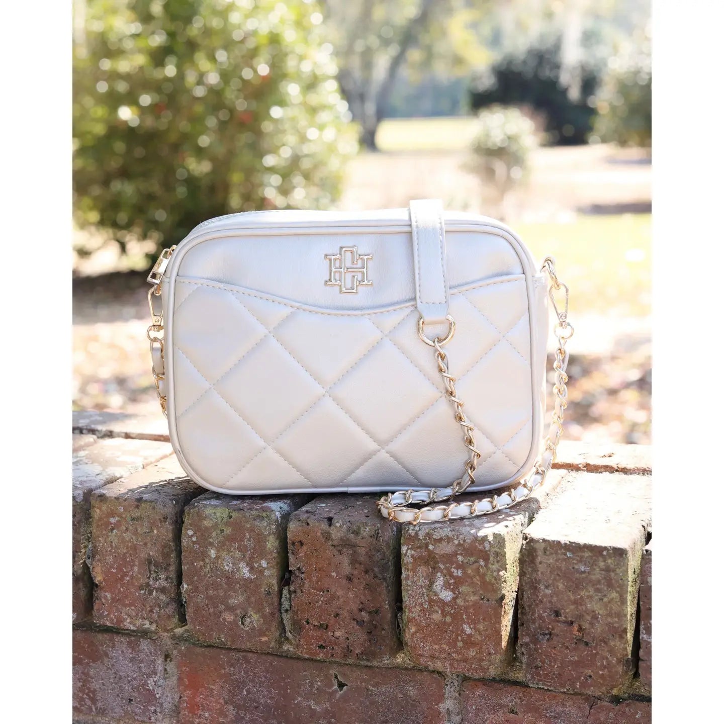 Caroline Hill Fiona Crossbody Pearl Quilted LD