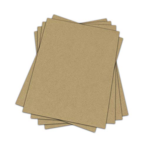 Cardboard Medium Weight Chipboard Sheets - 50 Chipboards per Pack. (8 1/2 x 11 Inches)