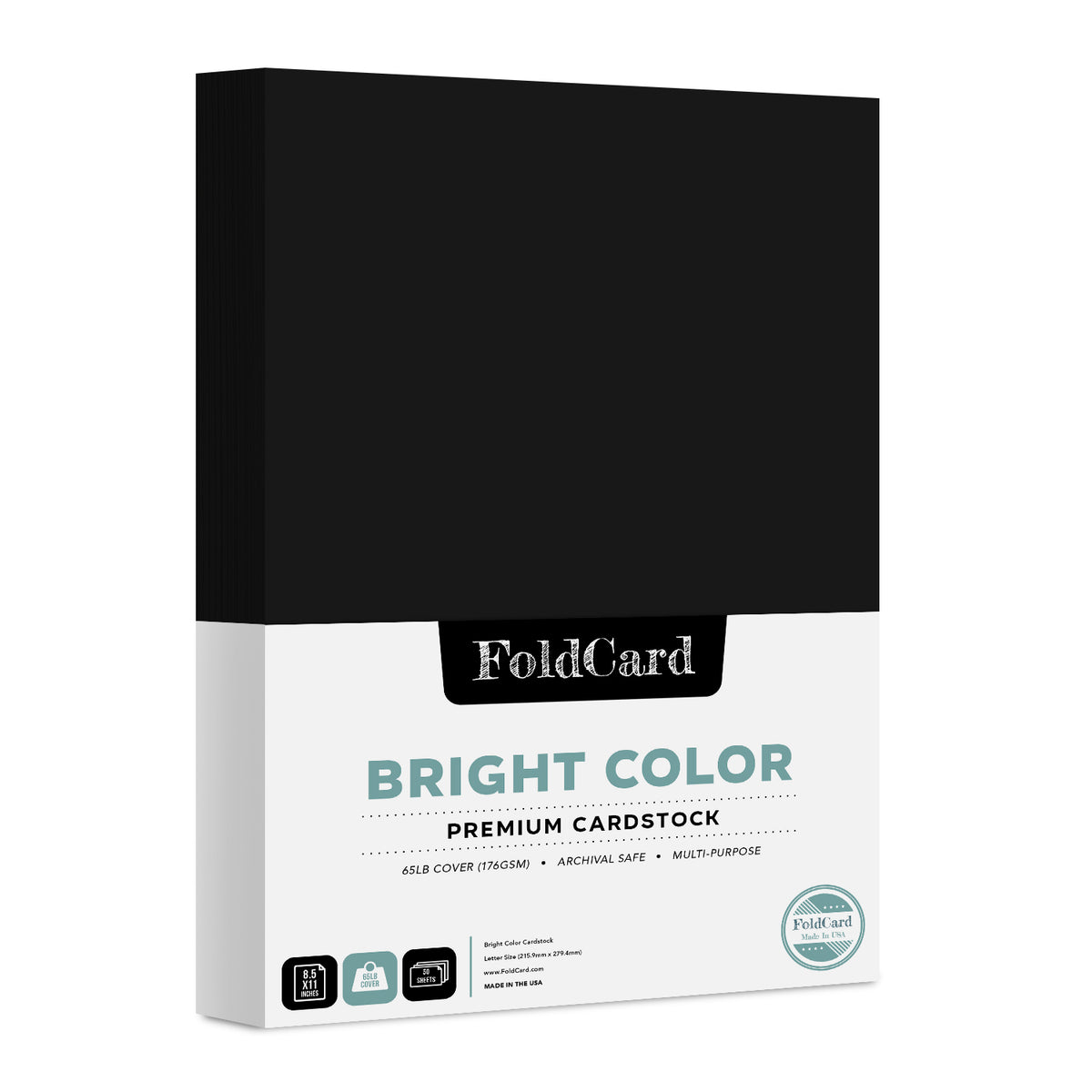 Lessebo Colors Premium PITCH BLACK Discount Cardstock