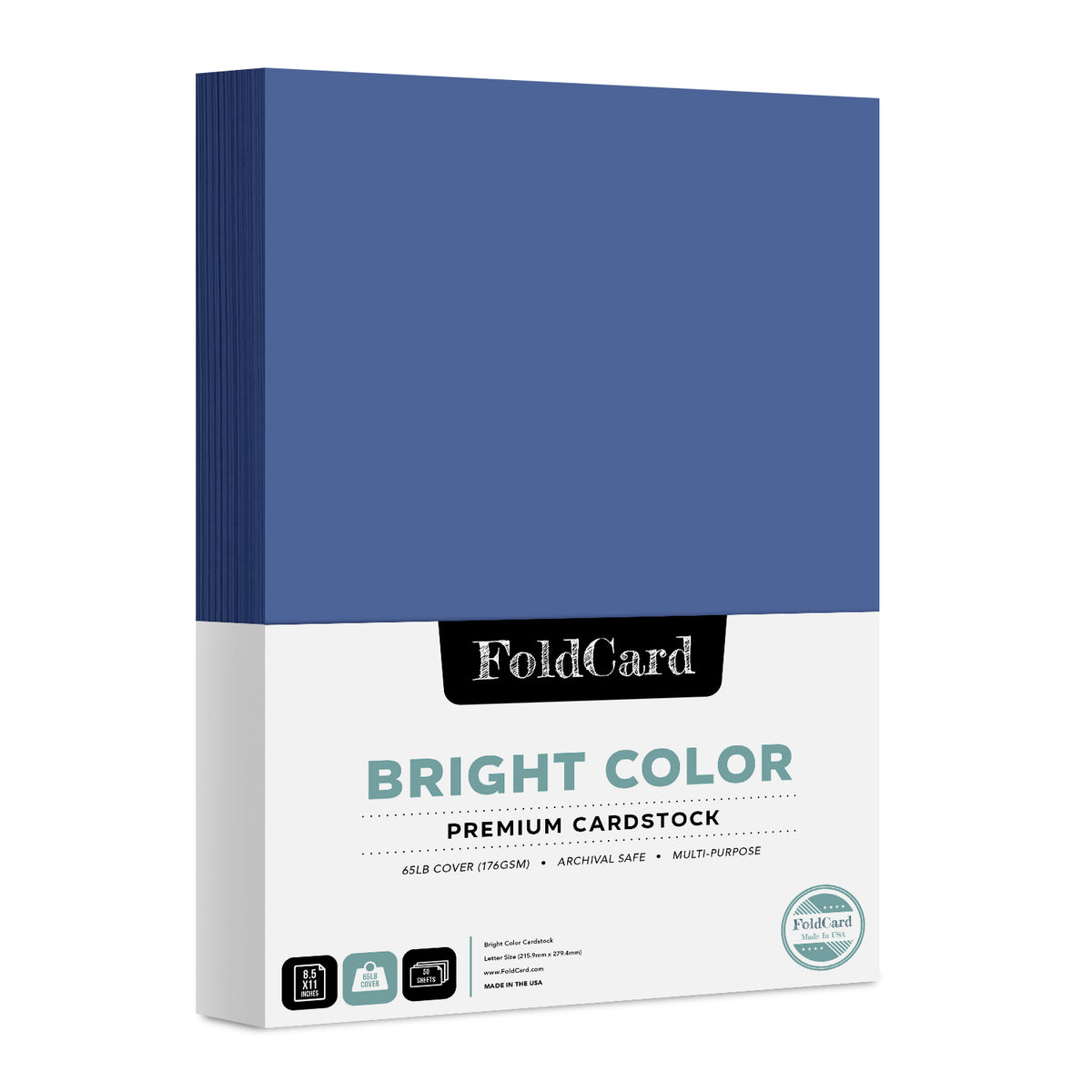 Printworks Professional Color Cardstock, 65 lb Cover Weight, 8.5 x 11, Blue, 250/Ream