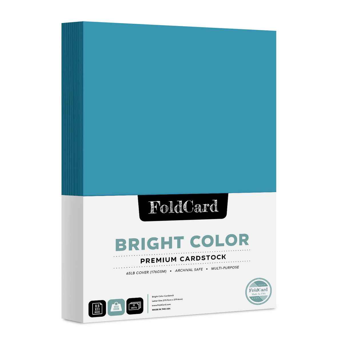 Clearance] Basis Colors - 8.5 X 11 Cardstock Paper - Light Blue