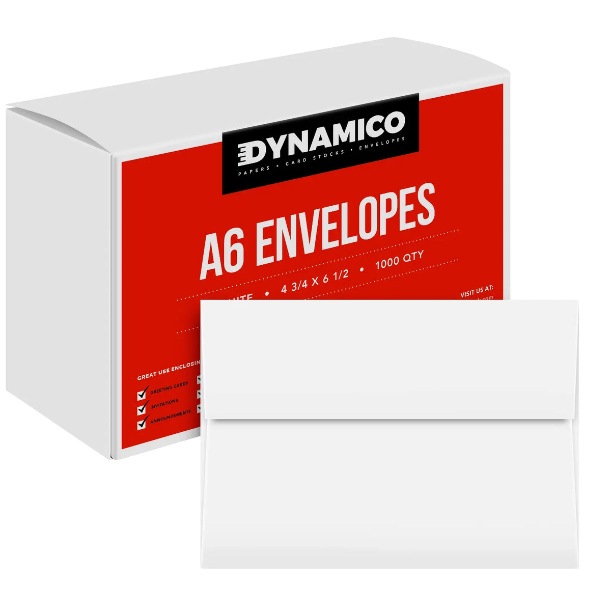 Red A6 Envelopes, 4 3/4 X 6 1/2 Envelopes