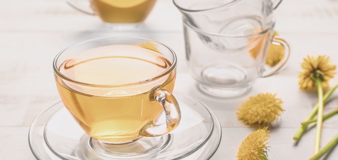 A freshly brewed cup of Dandelion Tea