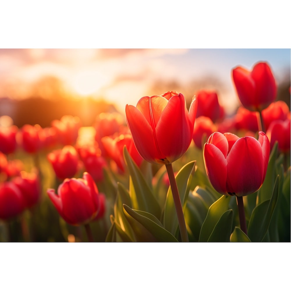 Tableau Tulipes Rouges Van Gogh Une décoration pleine de charme Ce tableau devient une