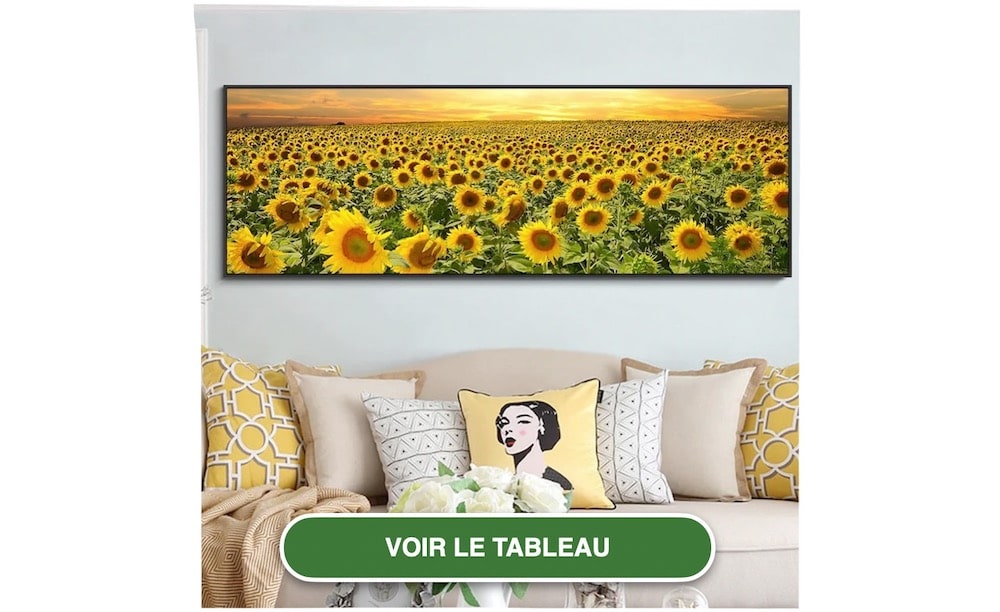 Tableau Coucher De Soleil Et Tournesols