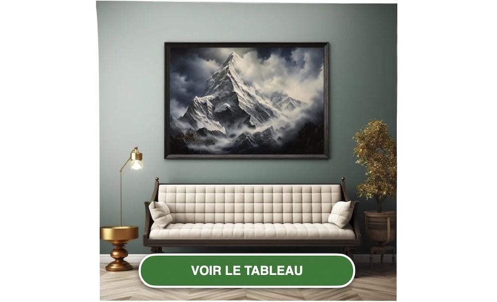 Tableau Montagne Bois