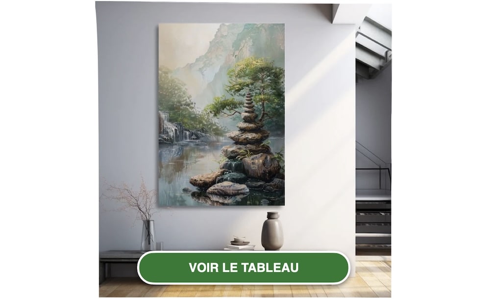 Tableau Peinture Paysage Zen