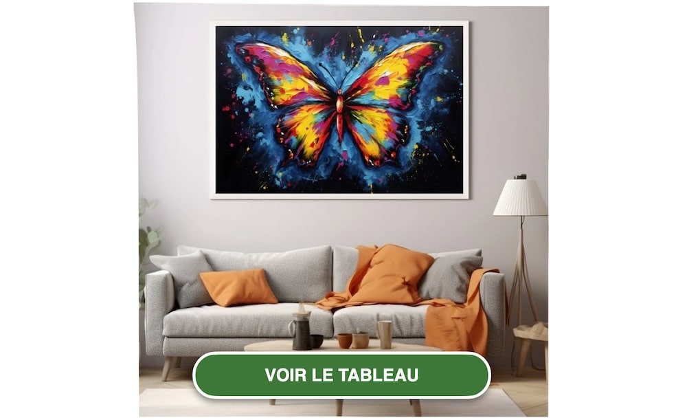 Tableau Pop Art Papillon
