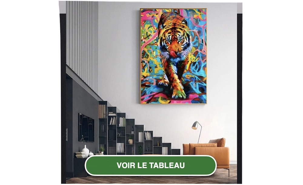 Tableau Tigre Multicolore