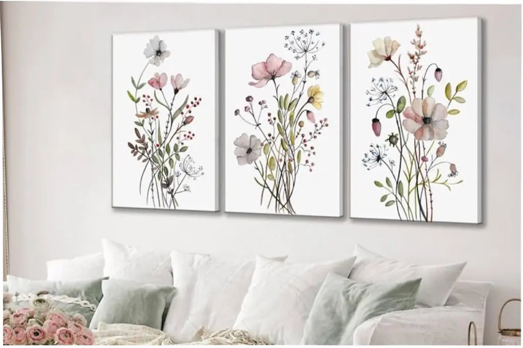 Triptyque floral
