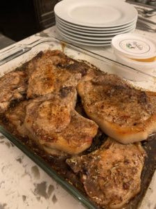 Cooked pork chops