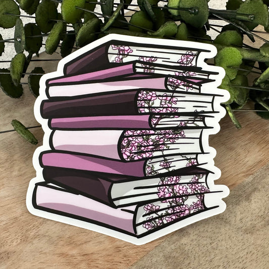 Pastel Floral Book Sticker
