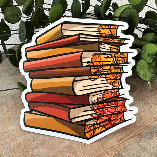 Brown aesthetic books pack Sticker for Sale by gminforever5