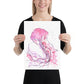 Pink Jellyfish Watercolor Print