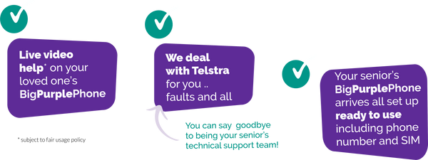 Technical help and support with Telstra is a major part of the BigPurplePhone service