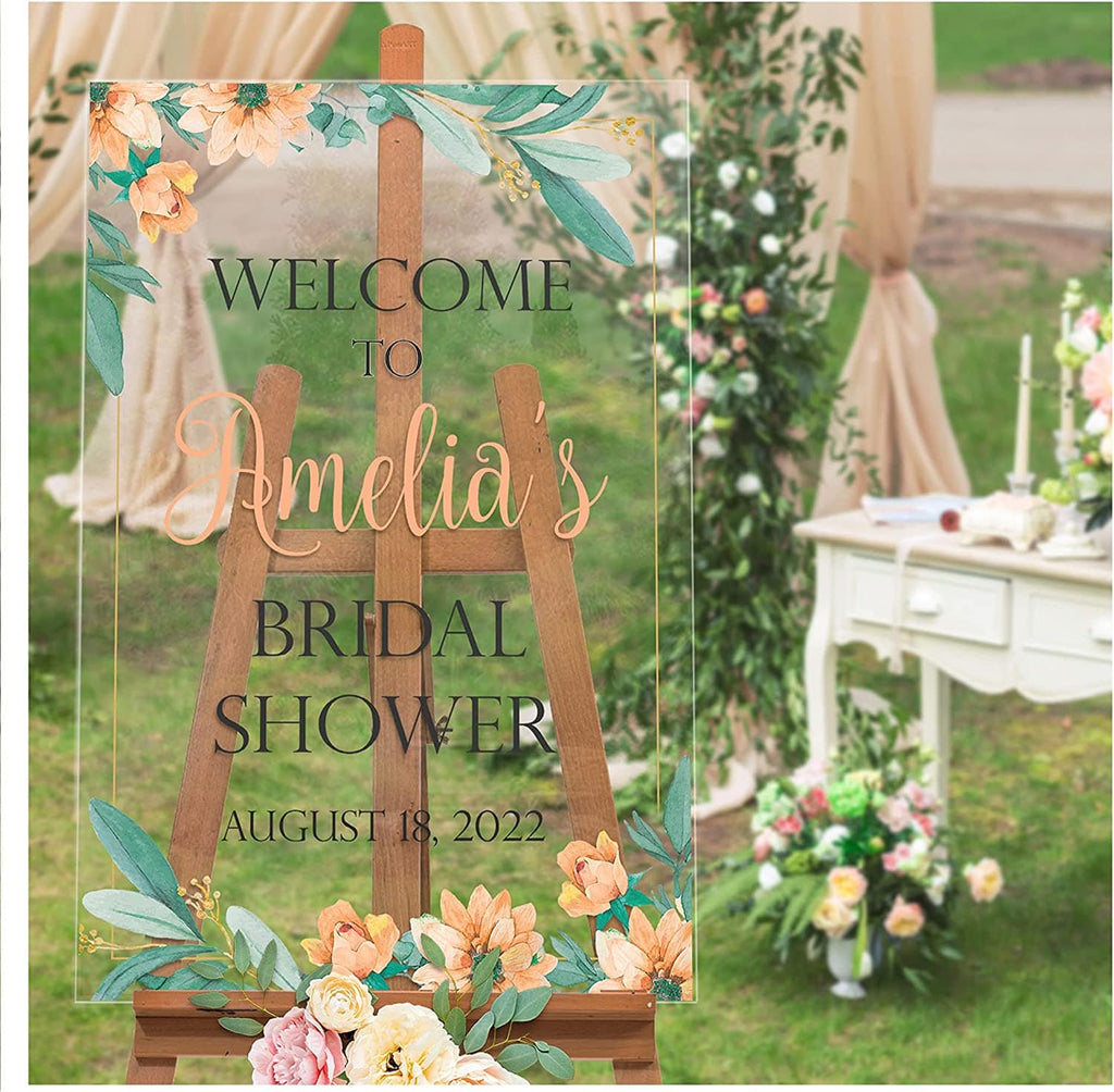 Floral Bridal Shower Welcome Sign SpeedyOrders