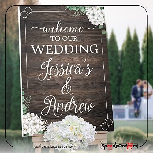 Rustic Themed Wedding Sign SpeedyOrders