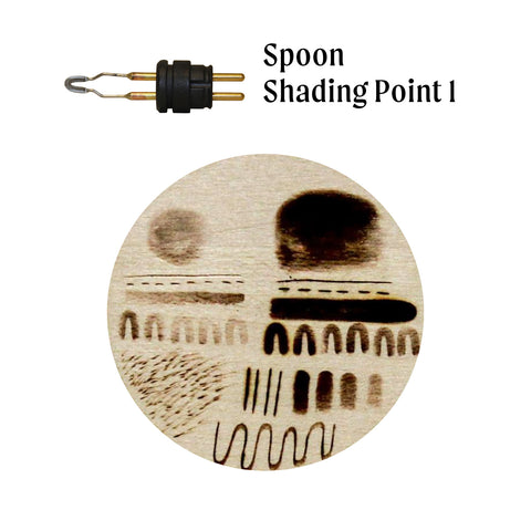 Walnut Hollow spoon shading point for pyrography projects