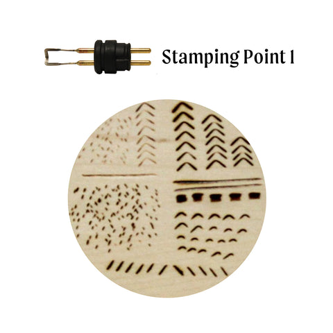 Wire tip stamping point for easy pattern and texture