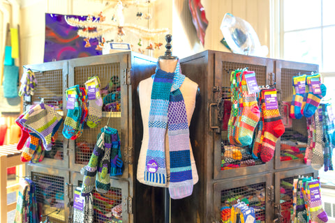 The Log Cabin Craft Gallery carries such colorful products!