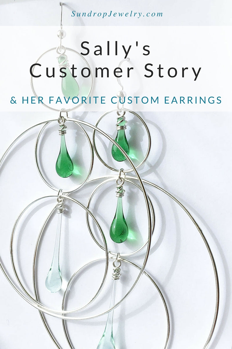 Sundrop Jewelry customer story: Sally's favorite big earrings