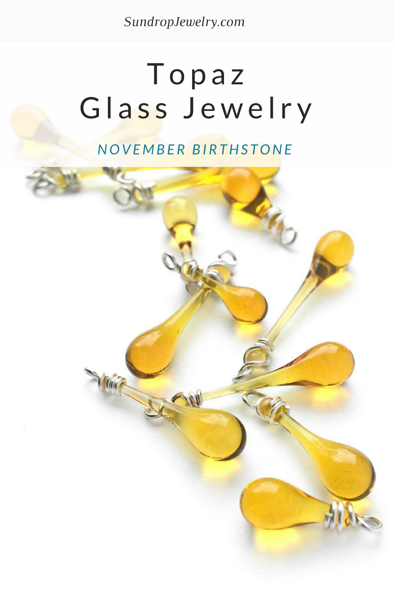 November gemstone - topaz color and fun facts by Sundrop Jewelry