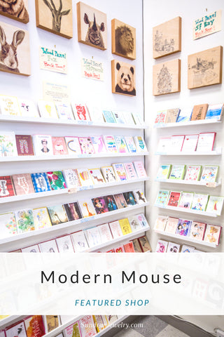 Modern Mouse, featured shop on the Sundrop Jewelry blog