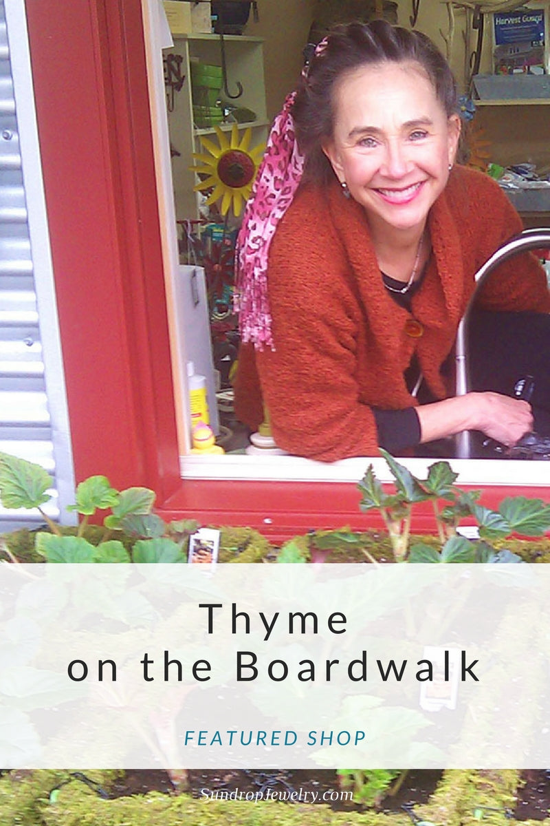 Thyme on the Boardwalk in Seldovia Alaska, profiled on the Sundrop Jewelry blog