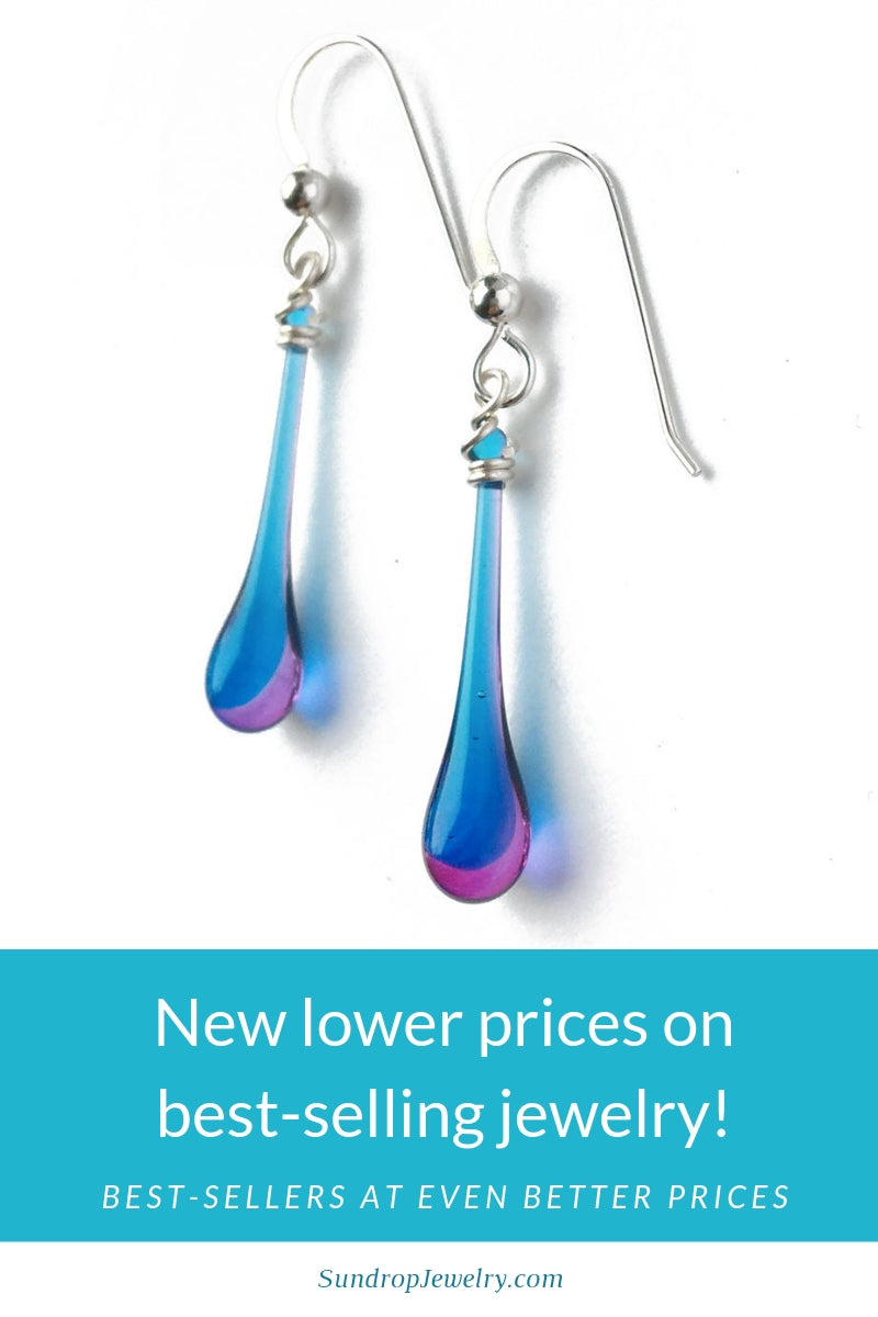 Lower prices on best-selling glass earrings and necklaces by Sundrop Jewelry