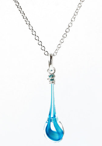 Aqua Tornado Pendant Necklace