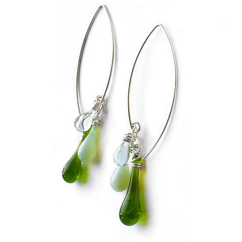 All the greens of spring are in these new limited edition earrings