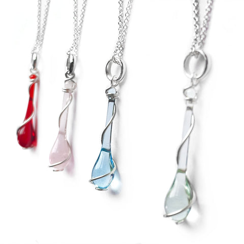 Lyra Pendant Necklace is available in multiple colors - and now multiple chain lengths!