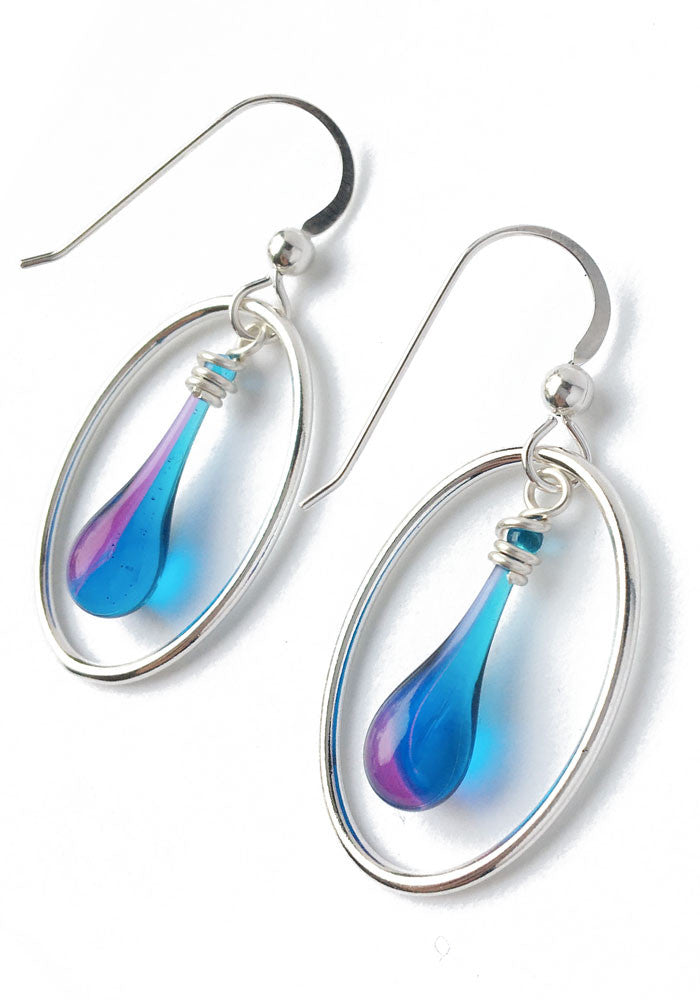 Oval drop earrings by Sundrop Jewelry