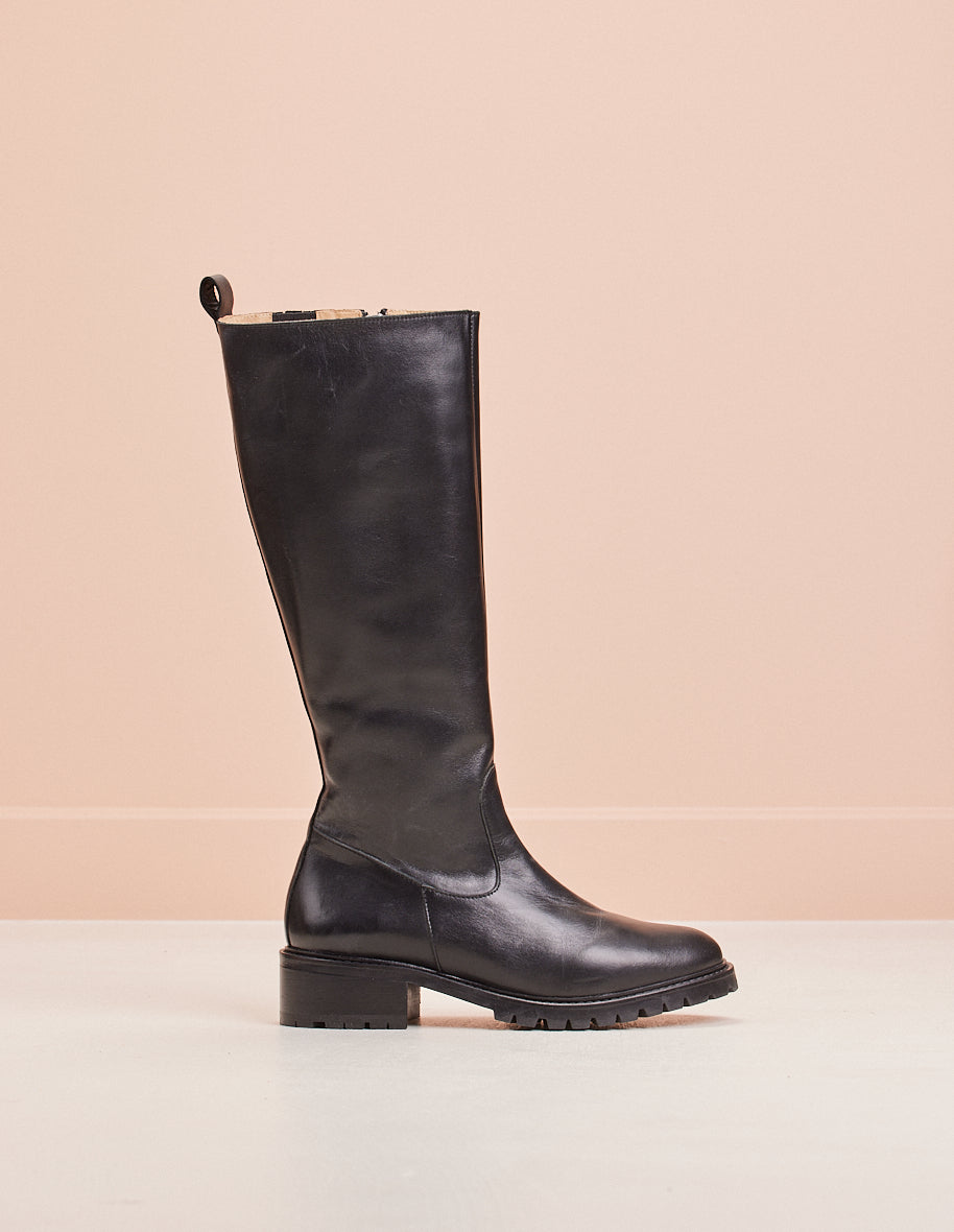 Bottes Liliane - Cuir noir