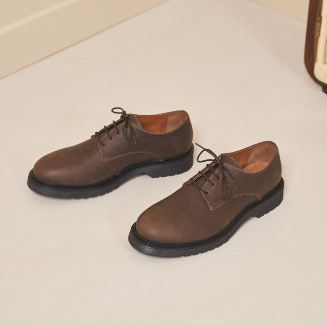 Derbies Olivier - Beeswax leather – M. Moustache