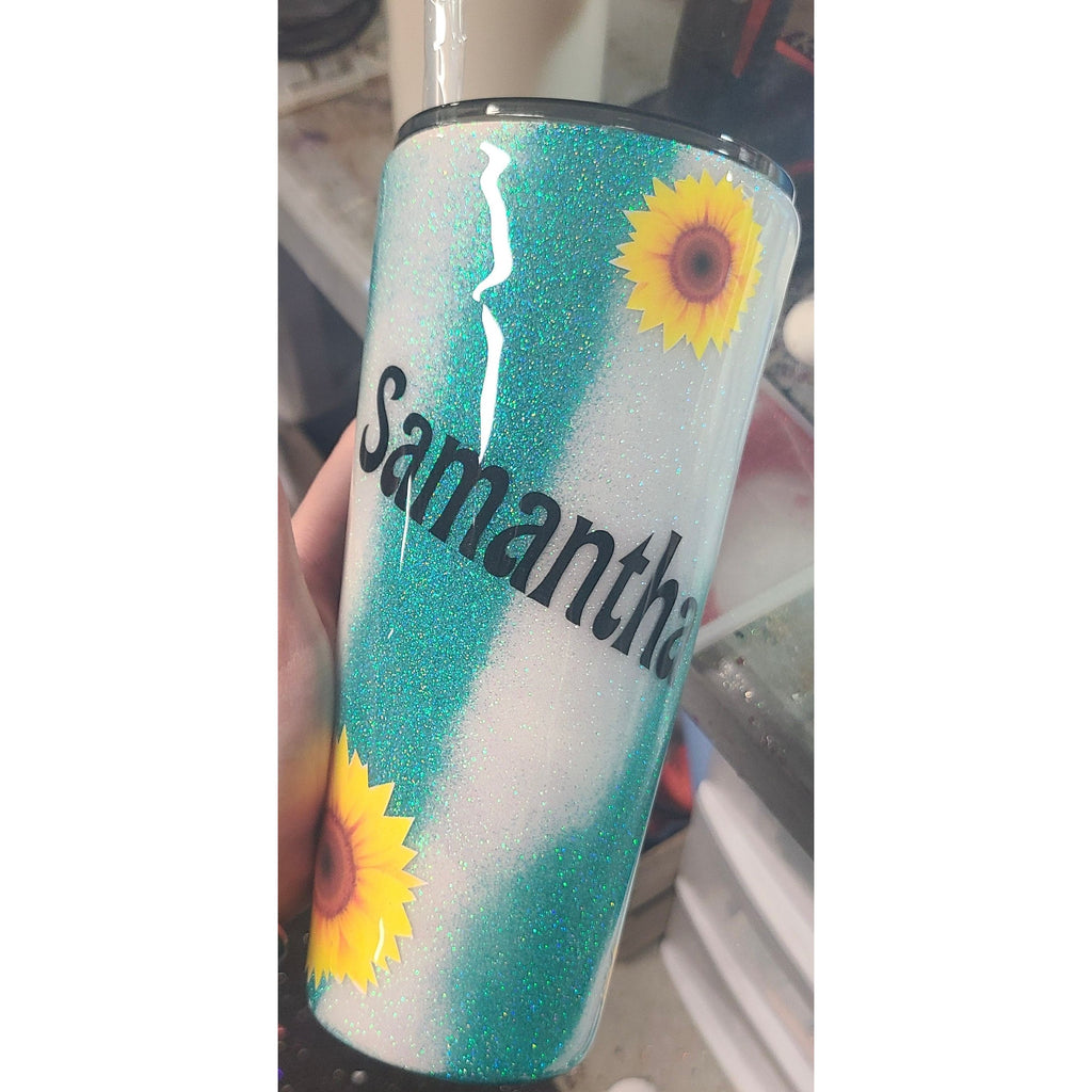 SANDJEST Sloth Tumbler Sunflower 4 in 1 16oz Can Cooler Style 5