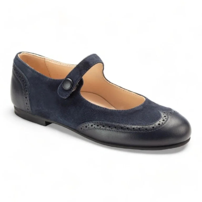 1560 - Navy Soft Leather Strap for Girl by London Kids