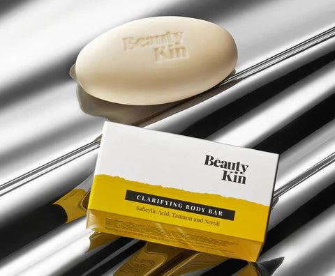 Beauty Kin Clarifying Body Bar Packaging and Soap Bar