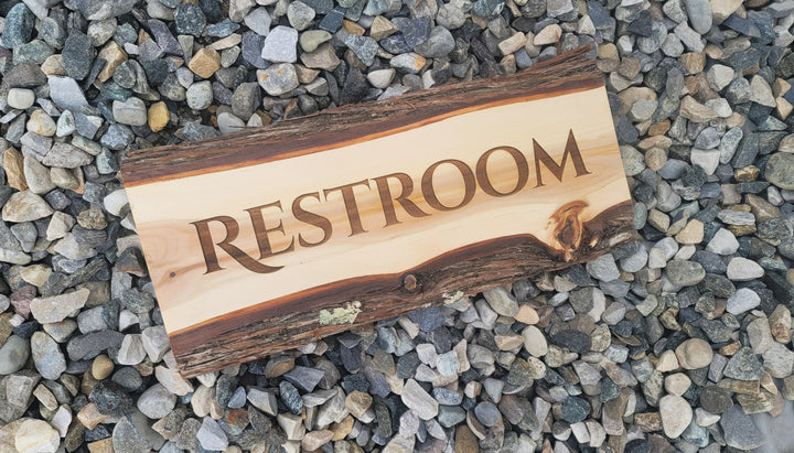 We're Open / Closed Sign : Personalized Modern Rustic Business Wood Door