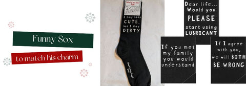 Funny Sox to match his Charm Don't Be Chy Boutique