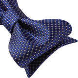 Plaid Bow Tie & Pocket Square - 2-BLUE/PINK