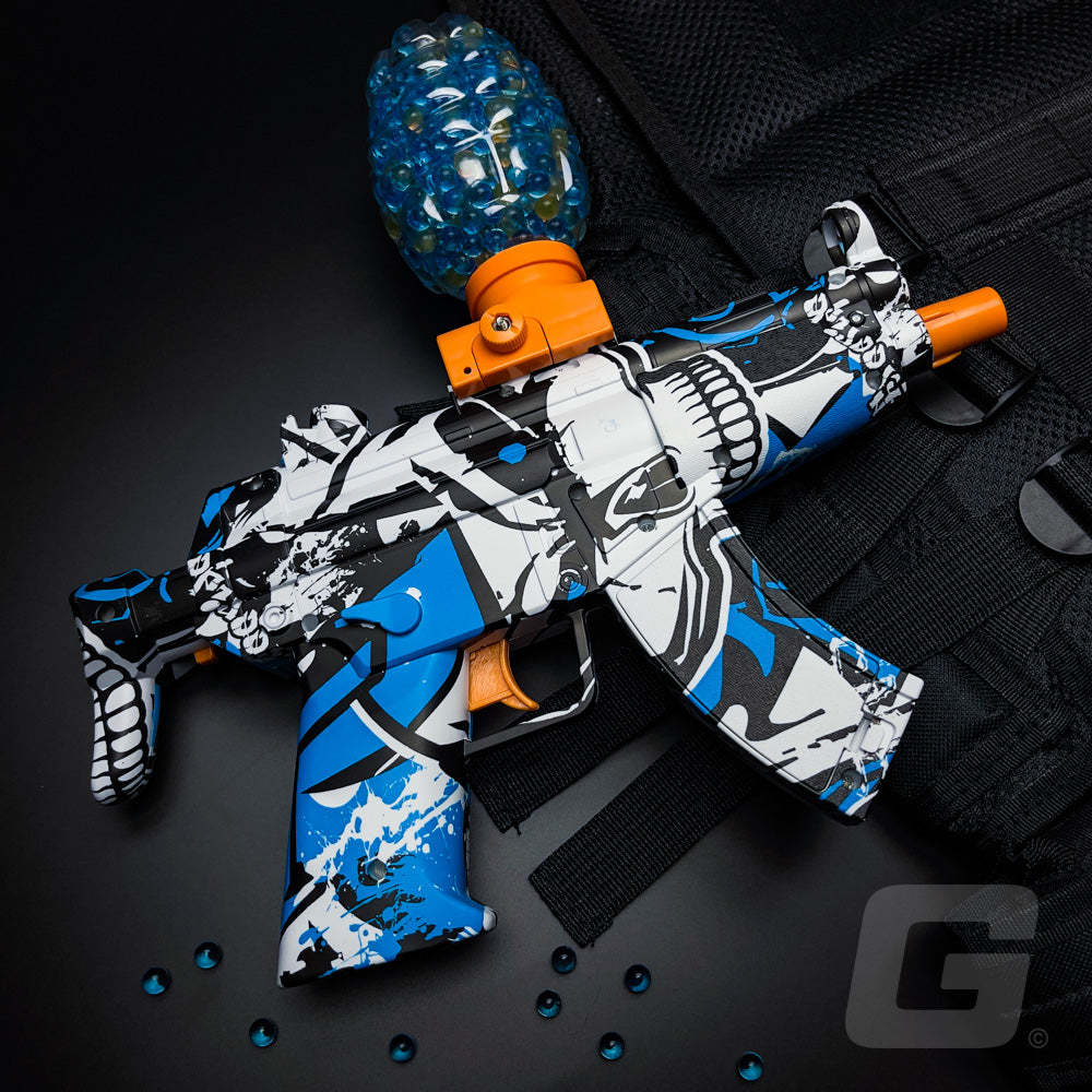 MP5 Mini Gel Blaster Bleu avec 11 000 Orbeez | GelWeapons.fr