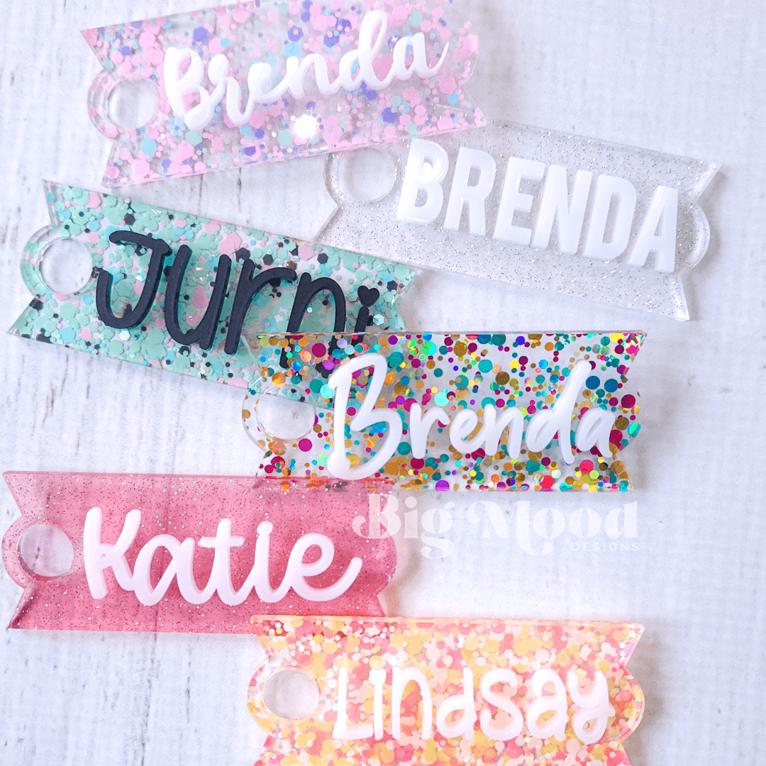 40oz Or 60oz Tree Frog Personalized Name Tag, Topper Stanley Tumbler Name  Plate Topper, Personalized Stanley Accessory - Stylish Stanley Tumbler -  Pink Barbie Citron Dye Tie