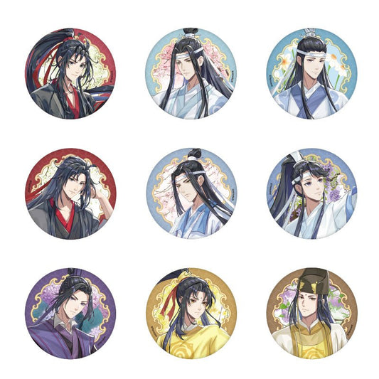 4pcs Anime MDZS Mo Dao Zu Shi Wei Wuxian Lan Wangji Badge Bajji Pin