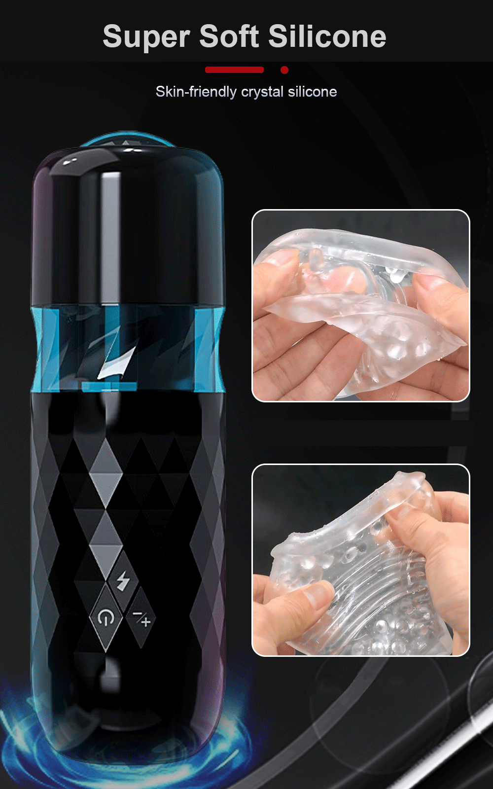 Thrusting & Rotating Male Masturbator Soft Silicone Sleeve K3