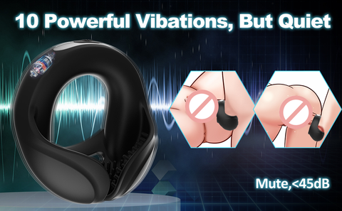 10 powerful vibrations, but quiet. Mute < 45dB