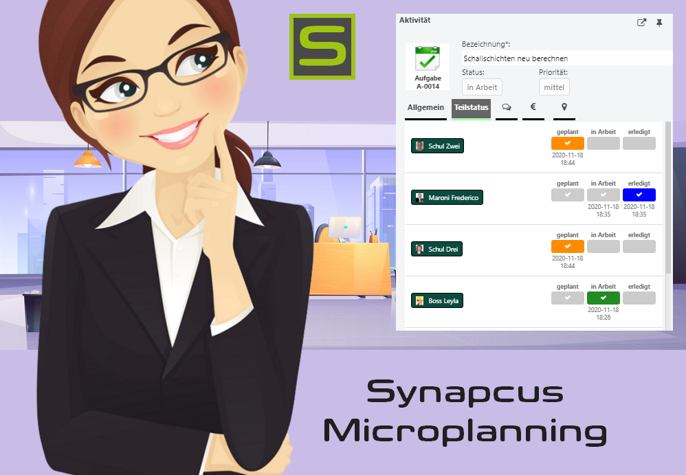 Microplaning in architecture, ERP Synapcus, Leyla Boss as project manager